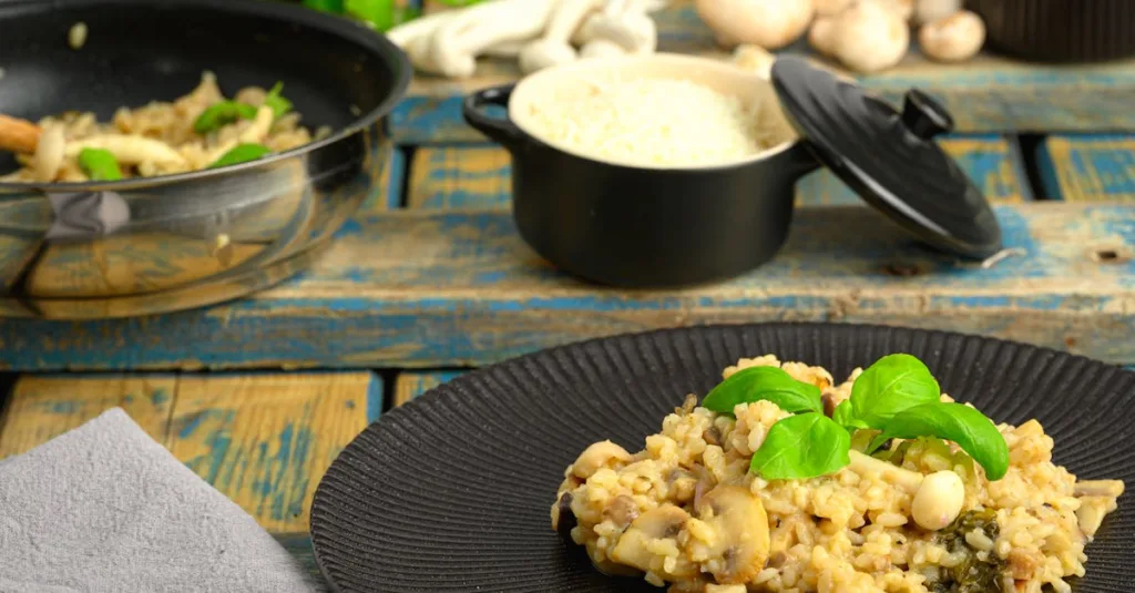 découvrez notre recette onctueuse de risotto au poulet, parfaite pour un repas savoureux et réconfortant. facile à préparer, ce plat crémeux ravira toute la famille.
