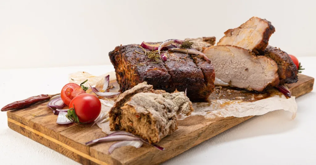 découvrez notre recette savoureuse de rôti de porc, parfaite pour un repas familial convivial. facile à préparer et délicieusement tendre.